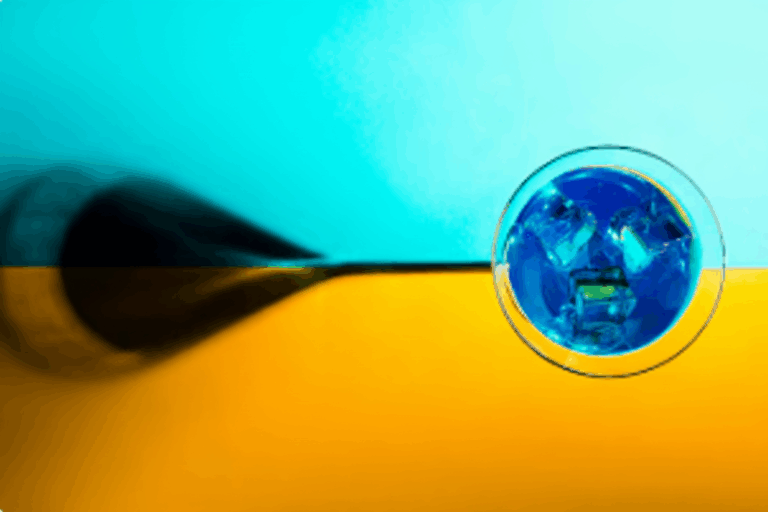 blue and orange abstract photo