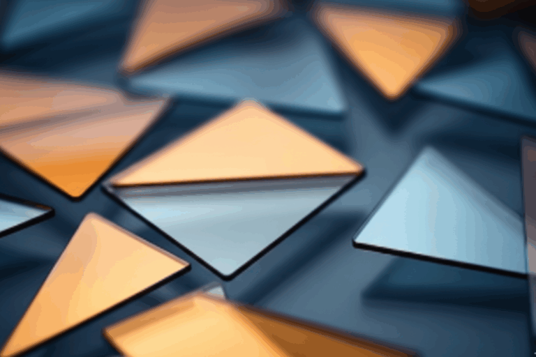 colored abstract photo of triangle pieces